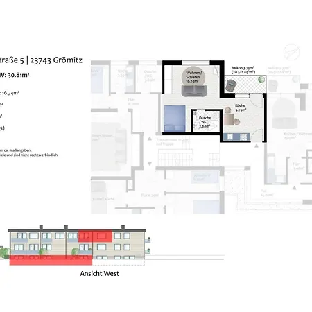 Ostsee-quartier 4 Gutenbergstrasse 5 Apparto 公寓 格洛米茨
